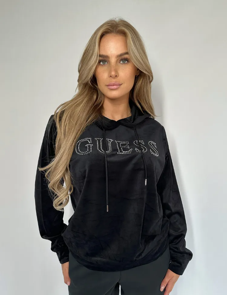 GUESS GUESS COUTURE HOODIE SWEATER  JET BLACK