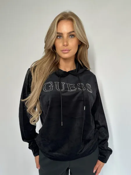 GUESS GUESS COUTURE HOODIE SWEATER  JET BLACK