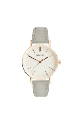 Leather Classy Watch Grey
