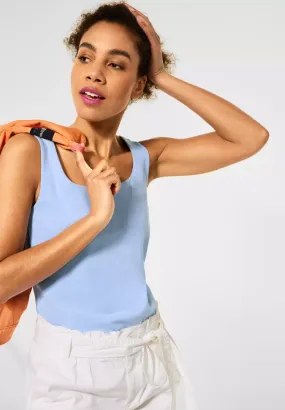 Street One Top met Brede Schouderbandjes Gania - Mid Sunny Blue