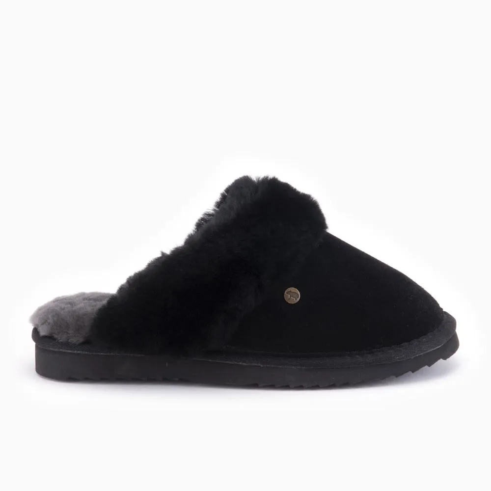 Warmbat Pantoffels Flurry Women Suede Black/Black